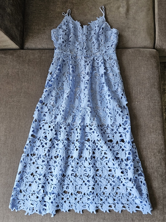 Endless Rose Dresses & Skirts - Light Blue Lace Spaghetti-Strap Midi Dress